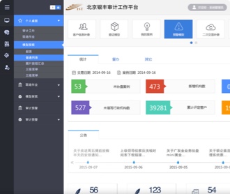 銀豐新融公司銀行監(jiān)控審計管理平臺軟件界面設(shè)計